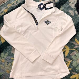 NWT Washington Nationals Level Up 1/4 Zip World Series White Pullover Small